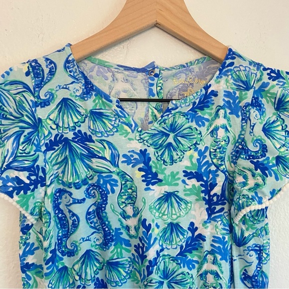 Lilly Pulitzer Kids jumper size large 8-10 blue and green - Picture 2 of 5